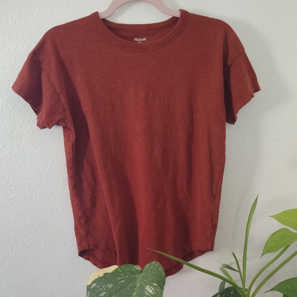 Madewell Women's Short-Sleeve Crew in Rust